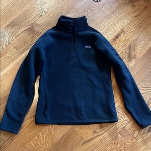 Patagonia Better sweater quarter zip dark gray/Black Pullover women’s small EUC